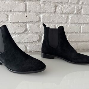 Elegant Black Suede Men's Chelsea Boots